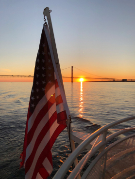 Flag in Sunset